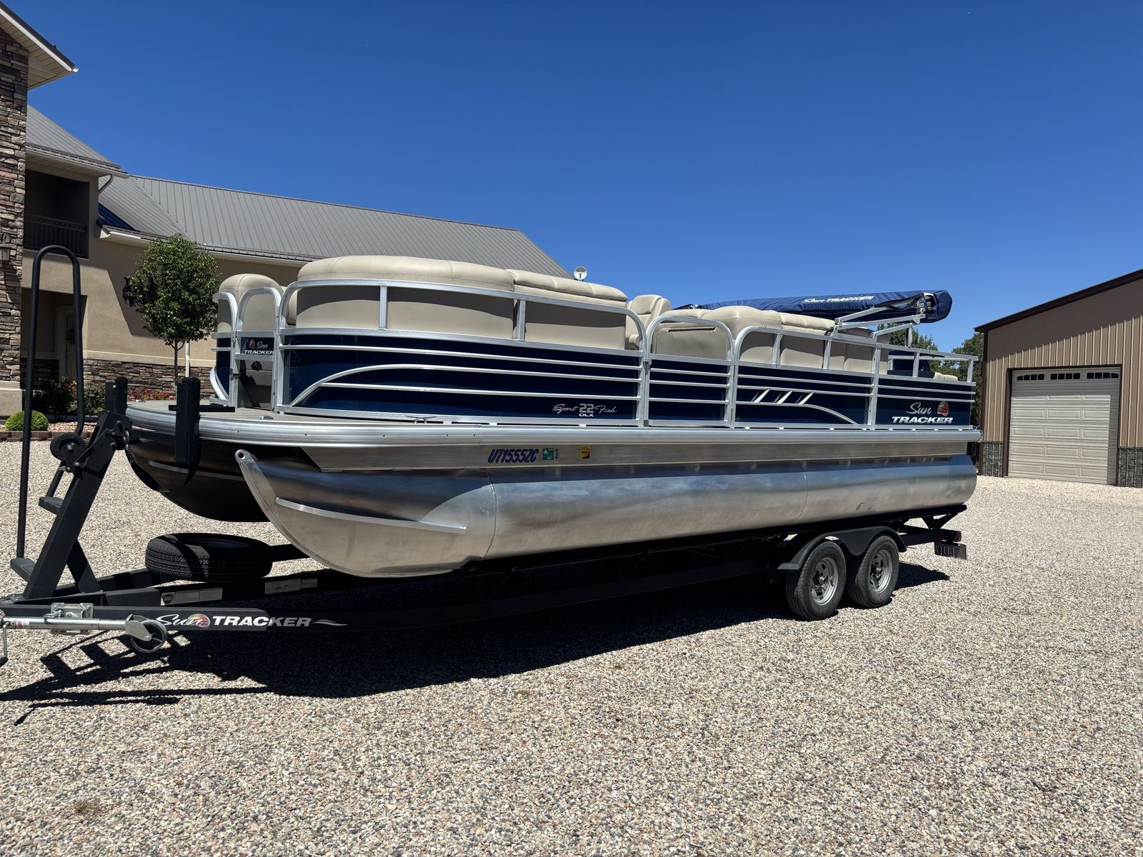 2021 Suntracker sport Fish DLX pontoon boat