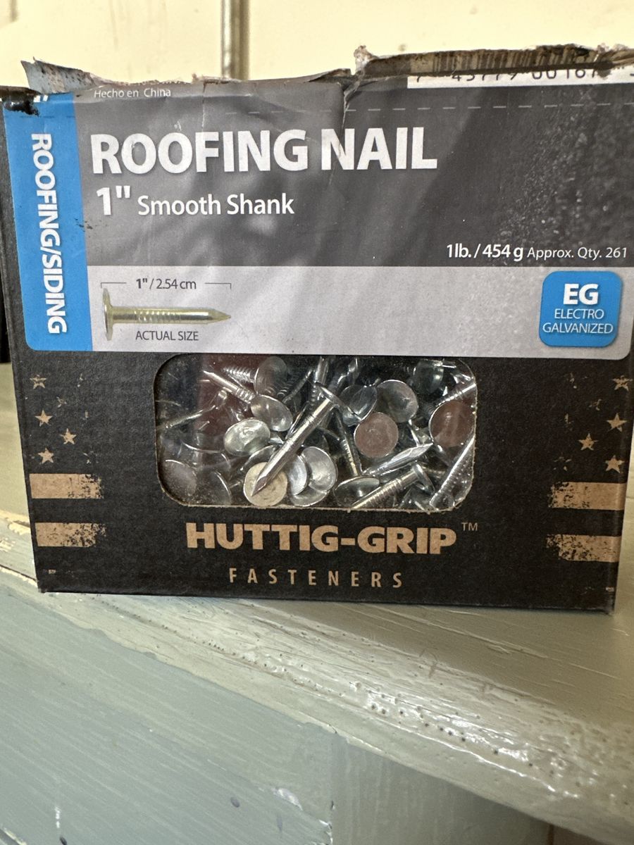 Huttig-Grip Roofing Nails 1" Smooth Shank