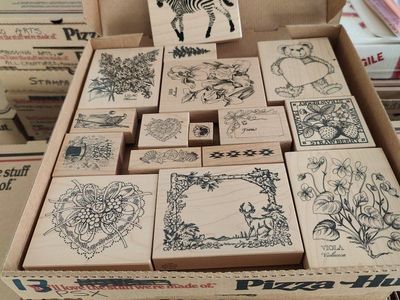 Box #13 of 65, New, old stock rubber stamps, designed mainly for people that like to make their own greeting cards.