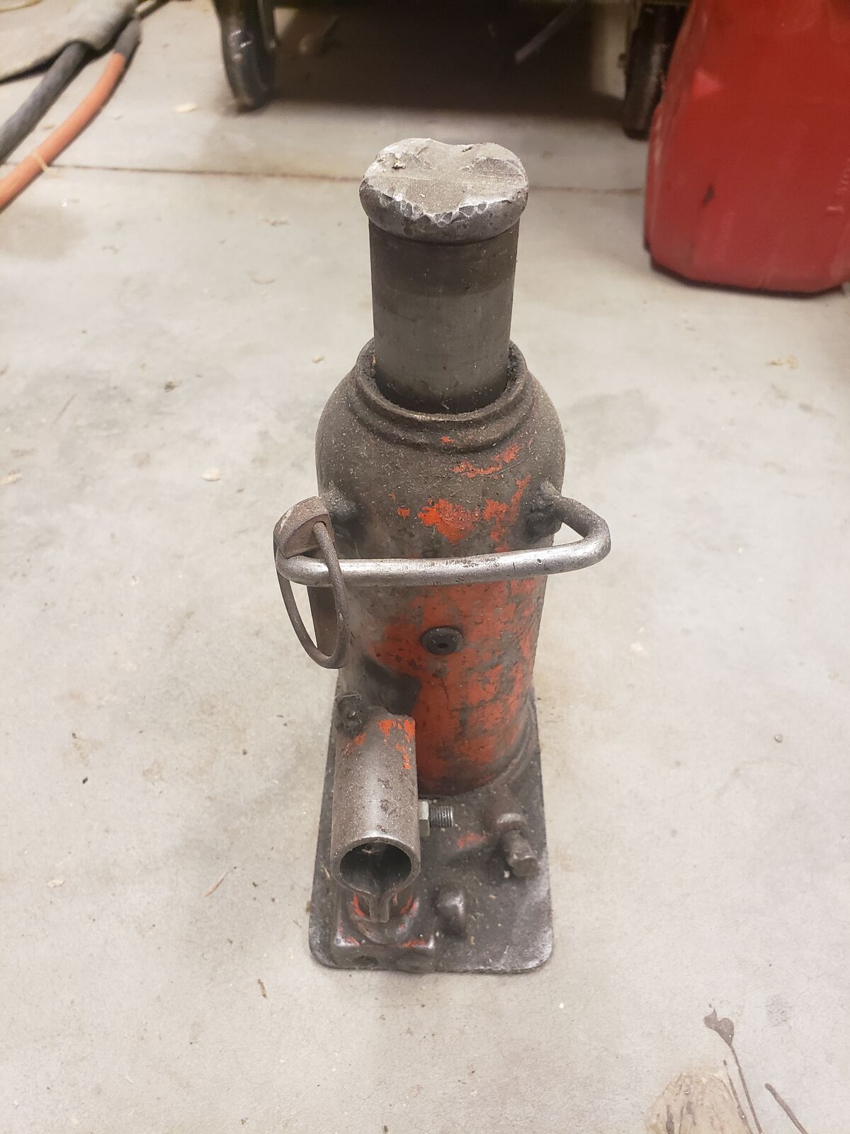 Large old bottle jack