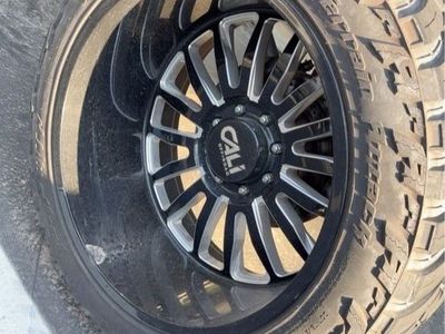 Cali Off-Road Wheels 24x14 8.6.5 with Amp Terrain Attack M/T Tires 37x13.50R22LT