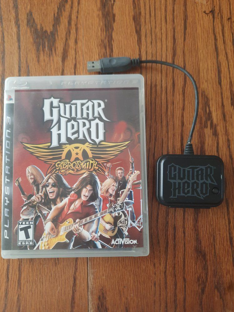 Guitar Hero: Aerosmith (PlayStation 3) with Wireless Receiver/Dongle