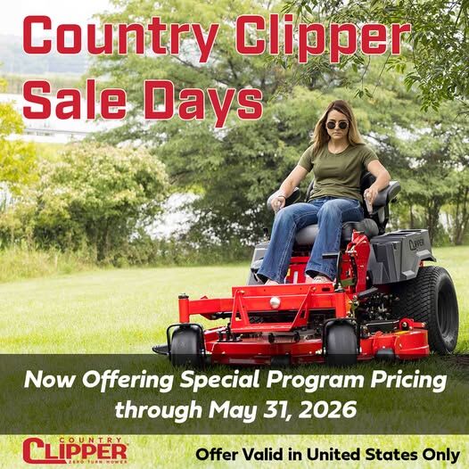 COUNTRY CLIPPER ZERO-TURN MOWERS Winter Sales Days
