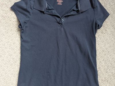 Girls Cat & Jack school uniform navy polo, size L 10-12