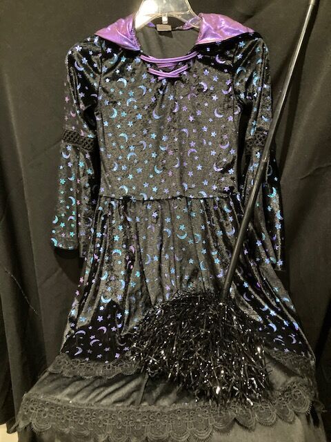 Velvet WITCH  w/Broom      $15