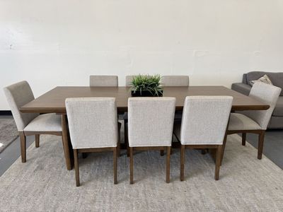 NEW COSTCO 9-PIECE DINING TABLE SET W/ LEAF
