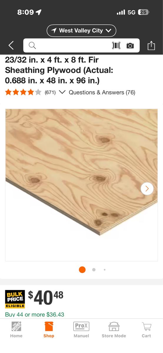 New Cdx plywood 3/4” full sheets 4’x8’