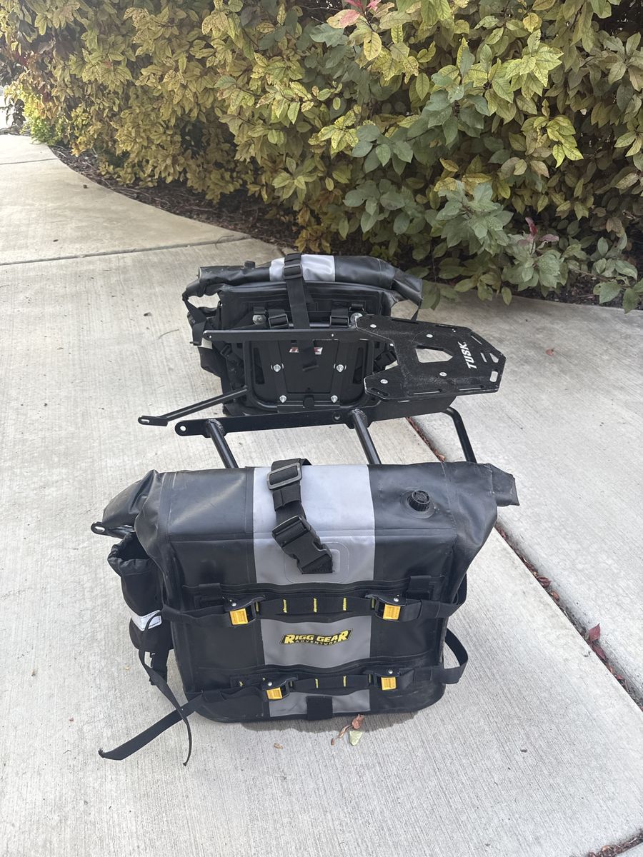 Tusk Pannier Racks & Rigg Gear Adventure Dry Bags Motorcycle Luggage System