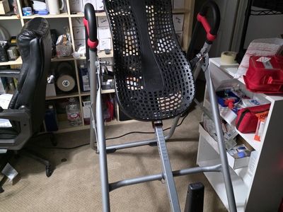 Teeter Inversion Table with Mesh Backrest and Foam Ankle Supports