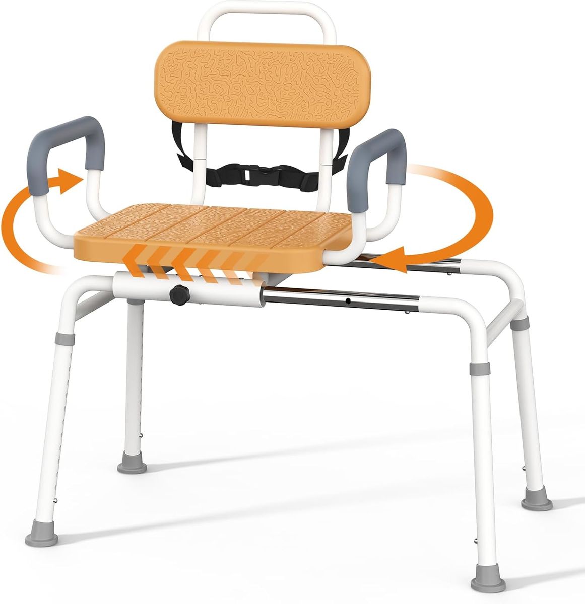 NEW Sliding Shower Chair Swivel Tub Transfer Bench, Rotating Transfer Bench with Slide-in Design, 350 lbs
