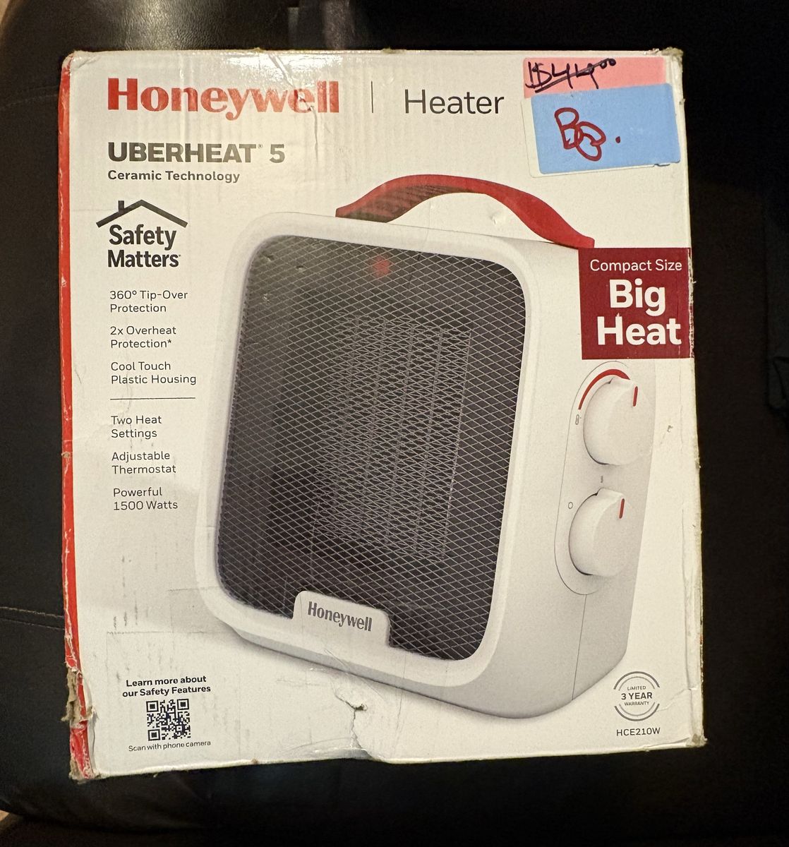 Honeywell UberHeat 5 Ceramic Personal Space Heater White