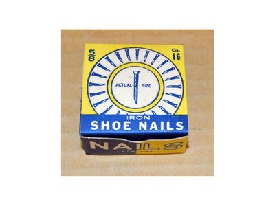 Vintage Box 5/8 16 Gauge Brass Cobbler Shoe Nails Holland Mfg NOS