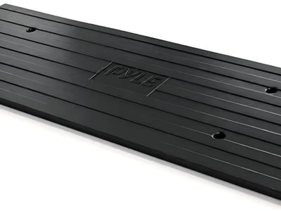 Pyle Car Driveway Curbside Bridge Ramp - Heavy Duty Rubber Threshold Curb Ramp, Used for Loading Dock, Garage, Sidewalk, Truck,