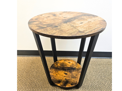 Rustic Modern Round Side Table / End Table