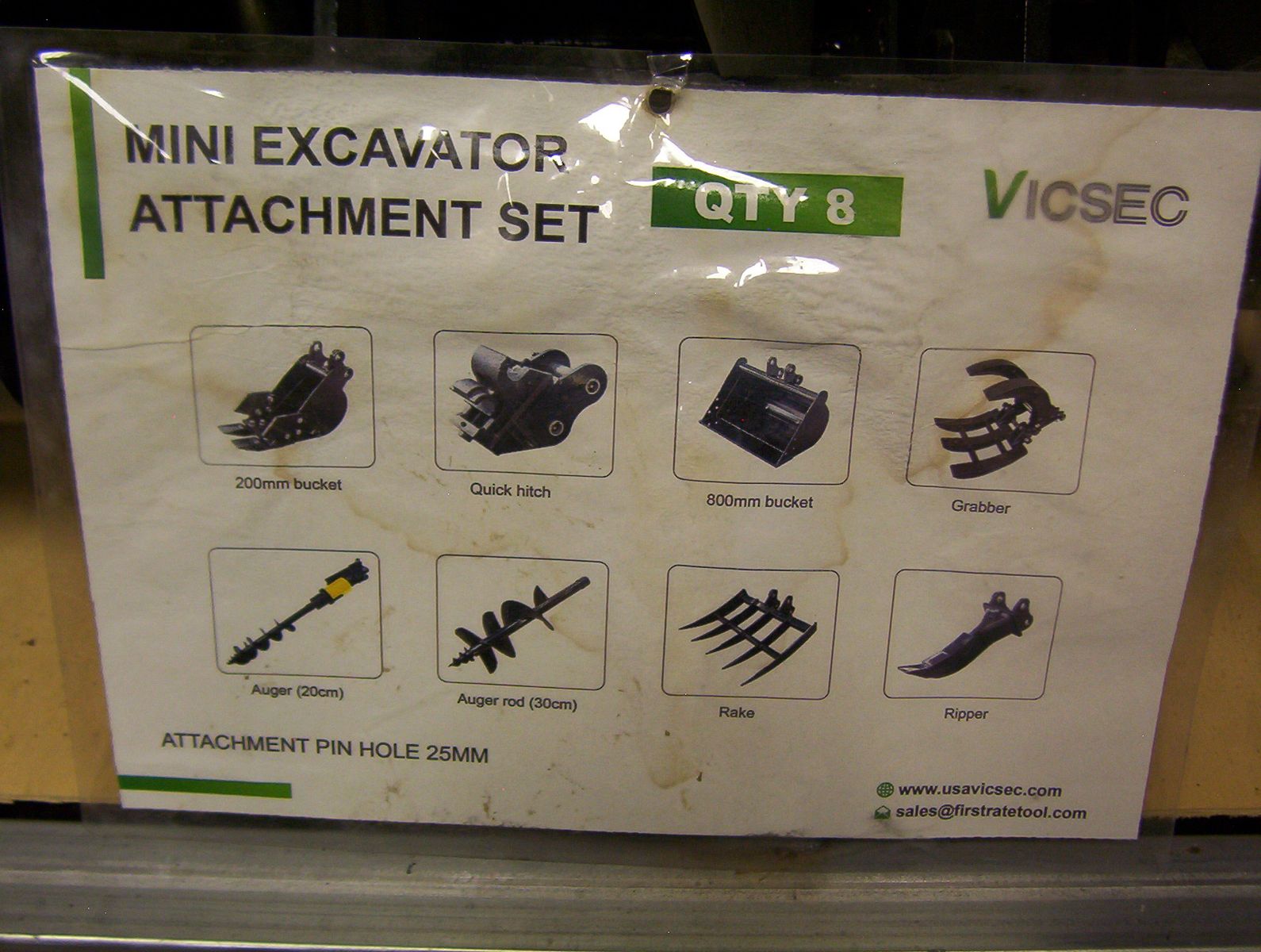 MINI EXCAVATOR ATTACHMENT/ACCESSORIES KITS