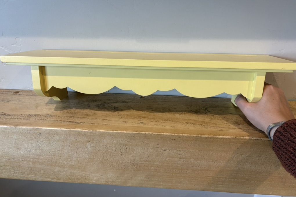 Scalloped floating shelf