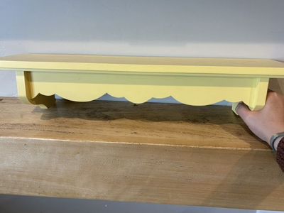 Scalloped floating shelf