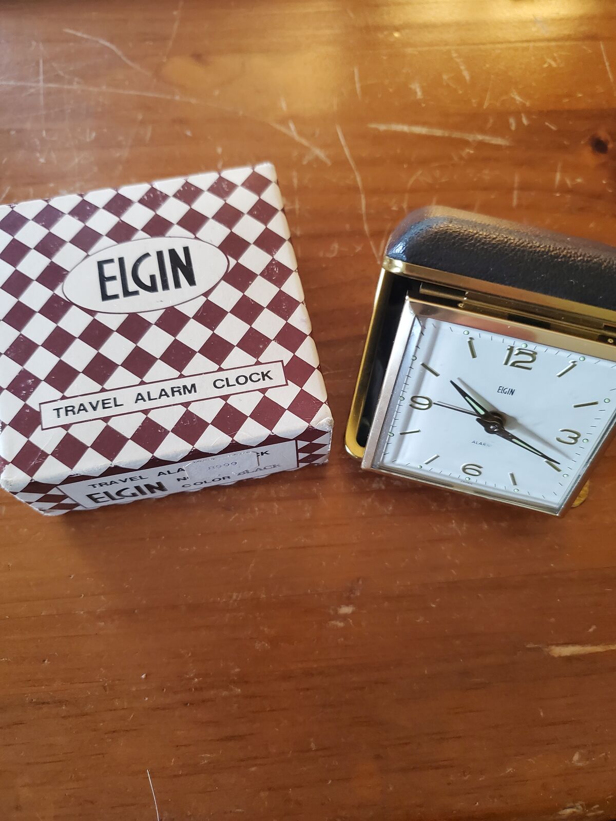 Vintage Elgin Travel clock with original box