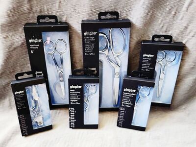 GINGHER ULTIMATE 6PC FABRIC SHEARS SCISSORS NEW