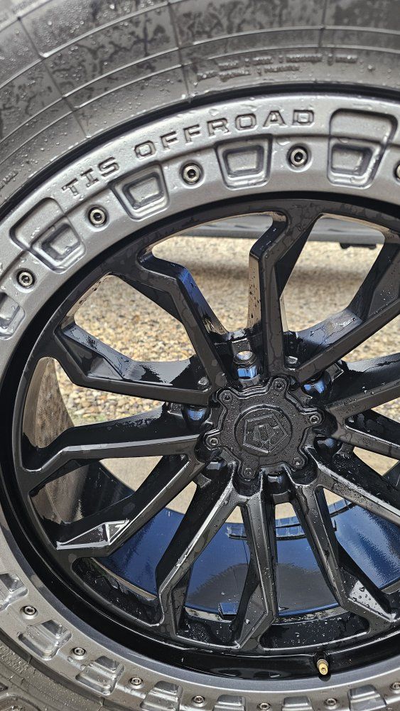 Set of 4 TIS OFFROAD Black Wheels with TOYO Open Country, take off from 2012 Ford raptor.