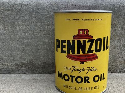 Vintage Pennzoil The Tough-Film Motor Oil Z-7 HD 20-20W 1 Quart Can