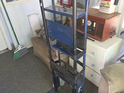 Heavy-Duty Blue Hand Truck Dolly with Extendable Handle & Stair Climber Straps