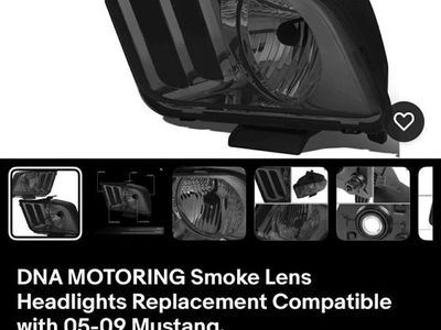 Smoke Lens Headlights 05-09 Mustang