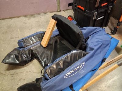 Fish Cat 4 Deluxe Float Tube with Oars and Carry Bag - Blue/Black, Used