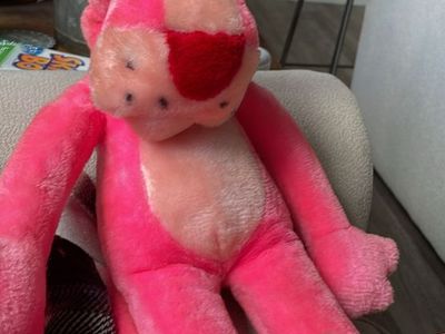 vintage 1980s Mighty Star Pink Panther Plush