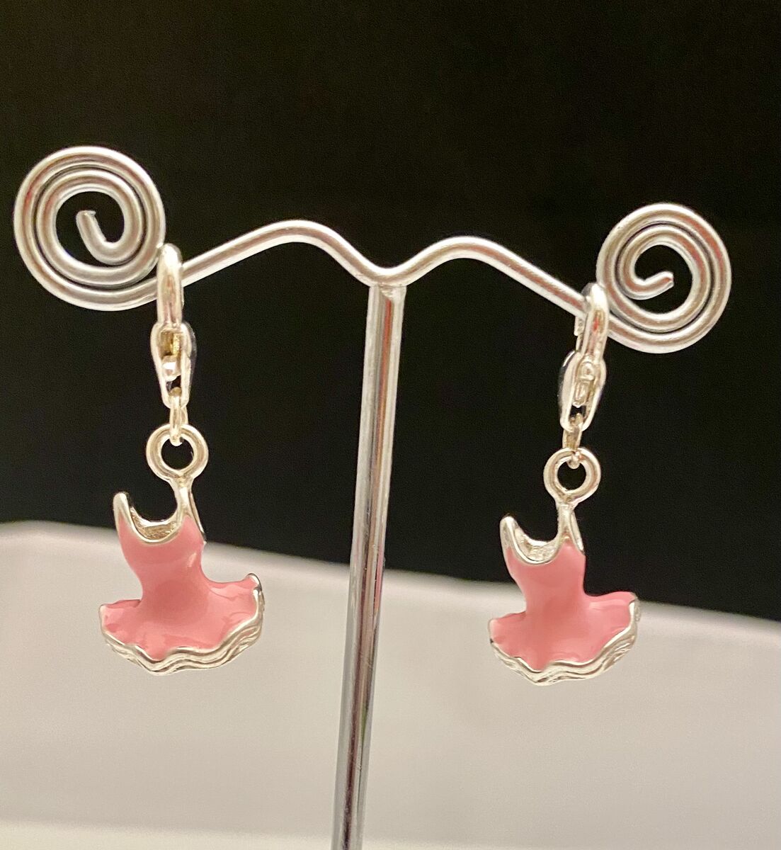 NEW - SET OF 2 Silver Plated and Enamel Dance 3D Charms/Pendants - For Bracelets-Necklaces-Earrings- C PIX
