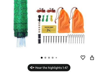 Electric netting fencing