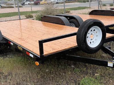 New Big Bubas Trailer 7x16 Tandem Axle Car Hauler with Spare Tire