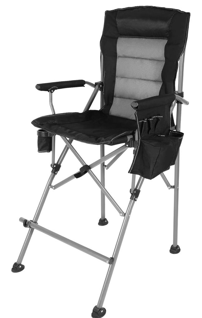 BLACK Extra Tall Camping Chair