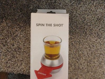 Barbuzzo Spin The Shot Drinking Game - Fun Party Novelty Adult Game with Shot Glass
