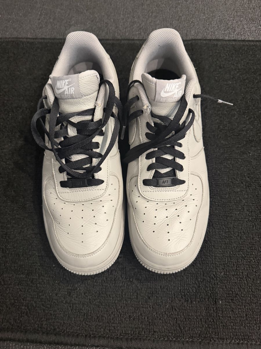 Nike Air Force 1 Low By You/ Light Grey Leather Sneakers Men's Size 11.5 