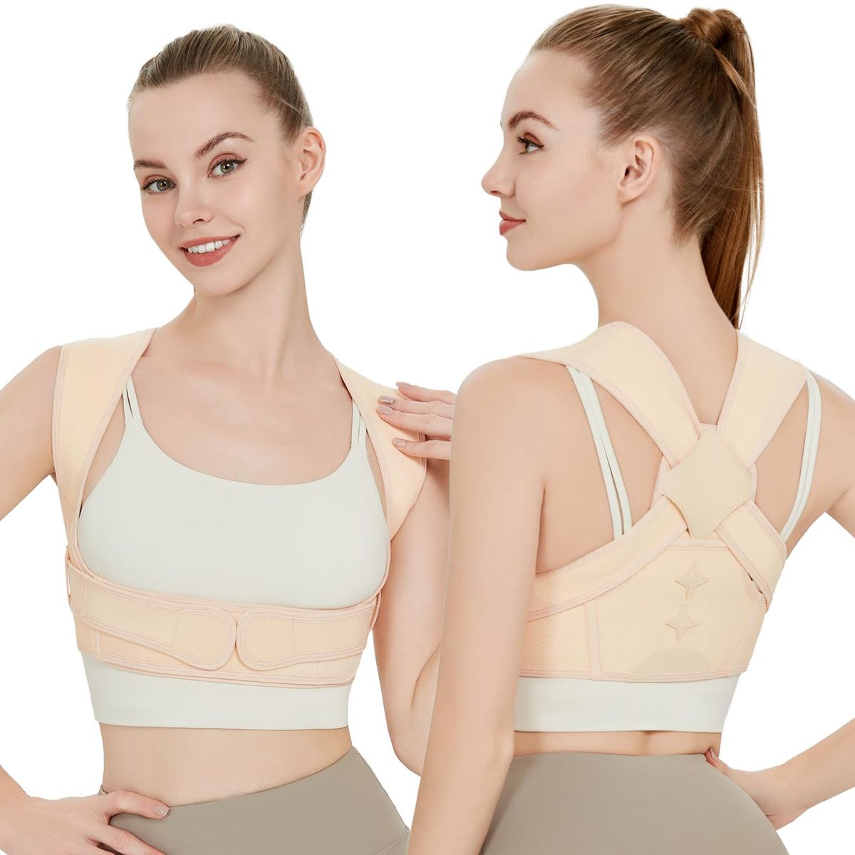 NEW Back Brace Posture Corrector for Women and Men,Adjustable Shoulder Posture Brace,Upper Lower Pain Relief(Small/Medium)