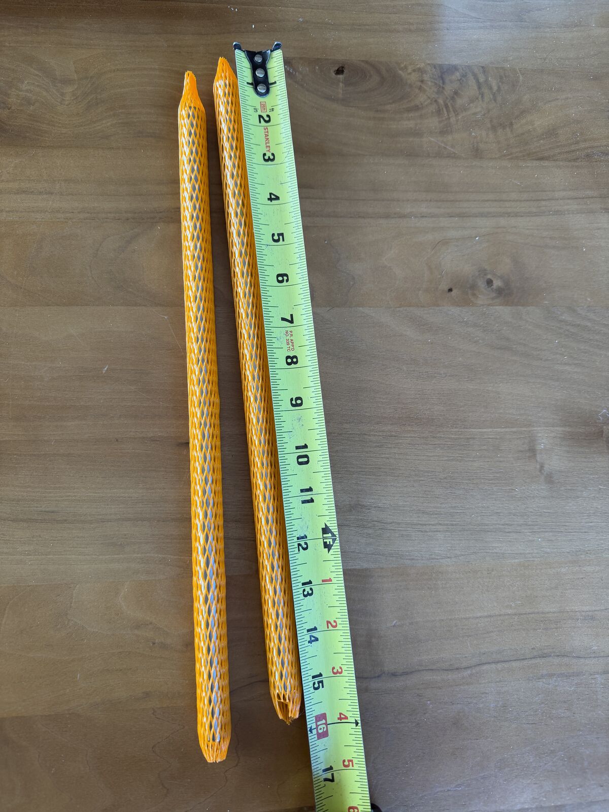 Bright Tangerine Drumstix 15mm Sterling Titanium - 15” pair