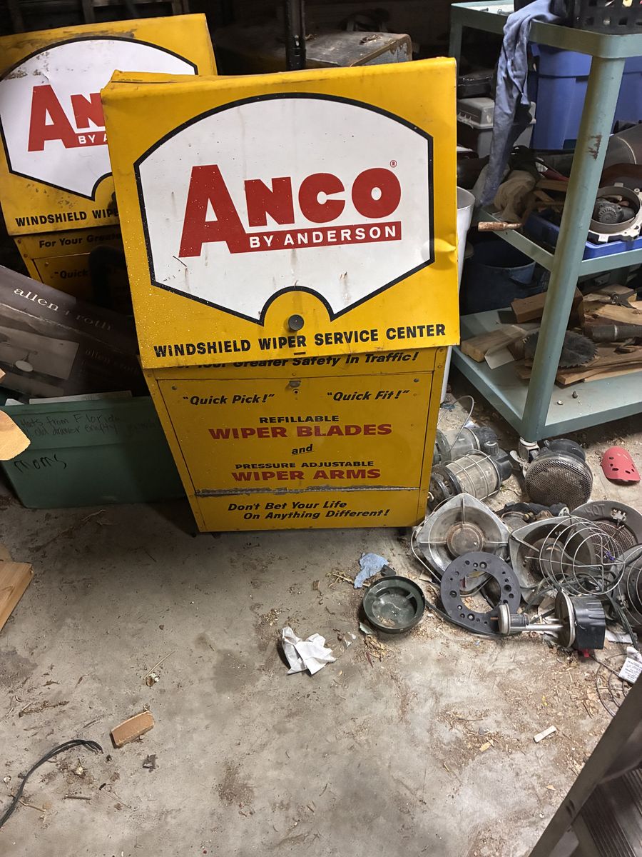 Vintage ANCO by Anderson Windshield Wiper Display Cabinet Service Center