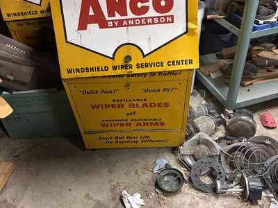 Vintage ANCO by Anderson Windshield Wiper Display Cabinet Service Center