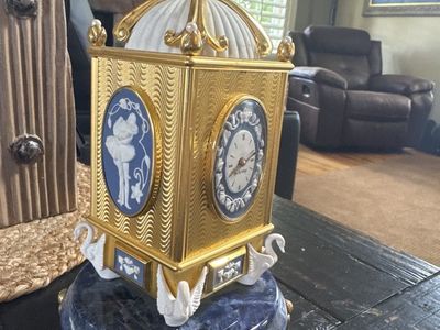 House of Igor Carl Faberge The Swan Lake Musical Clock Vintage