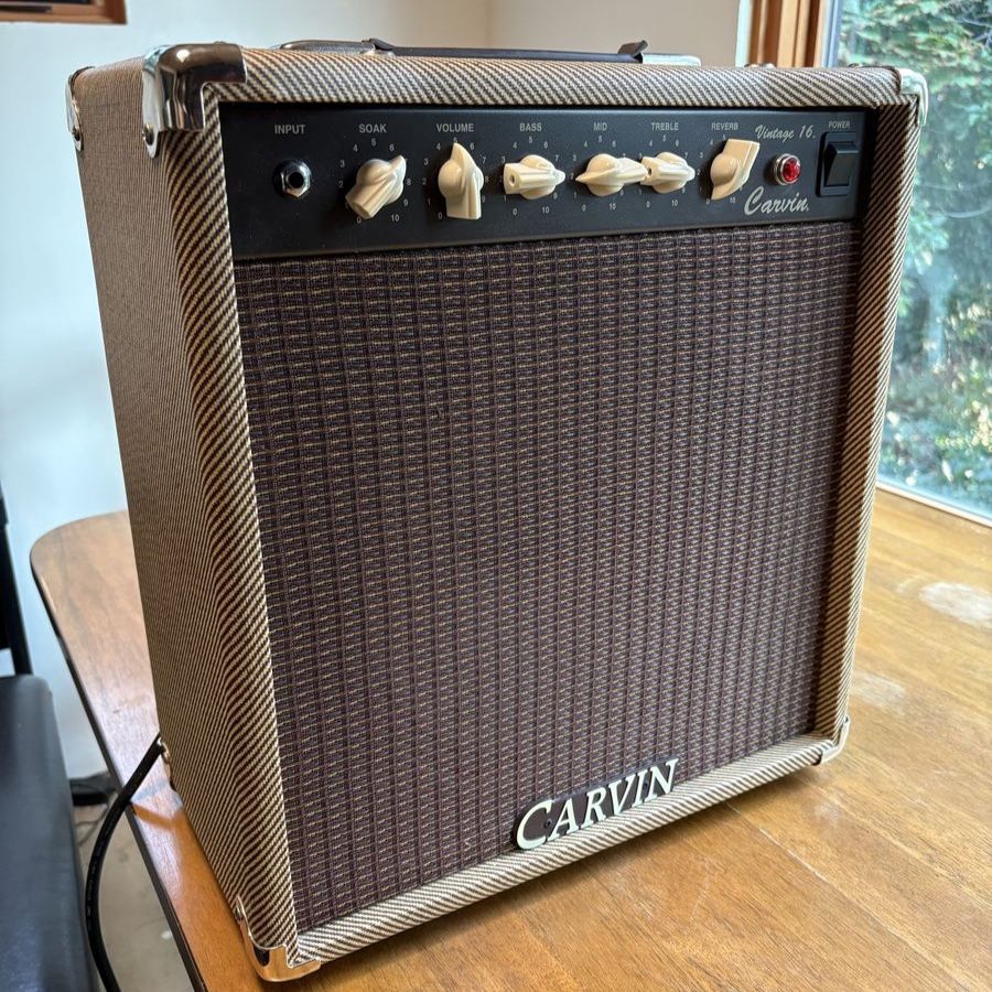 Carvin Vintage 16 Tube Amplifier - 5/16 Watt Switchable Guitar Amp, Recently Re-tubed
