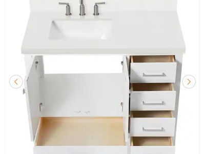 White Bathroom Vanity 43" (Used)