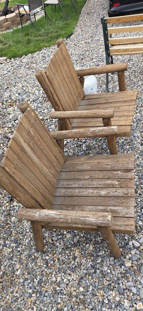 Walpole Cedar wooden deck/patio chairs.
