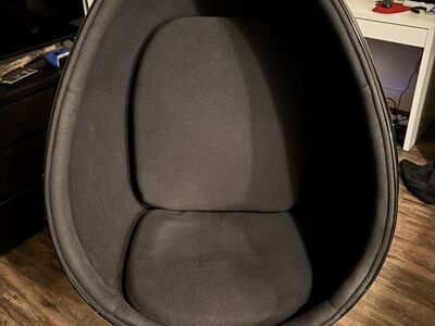 Black Spinning Egg Chair