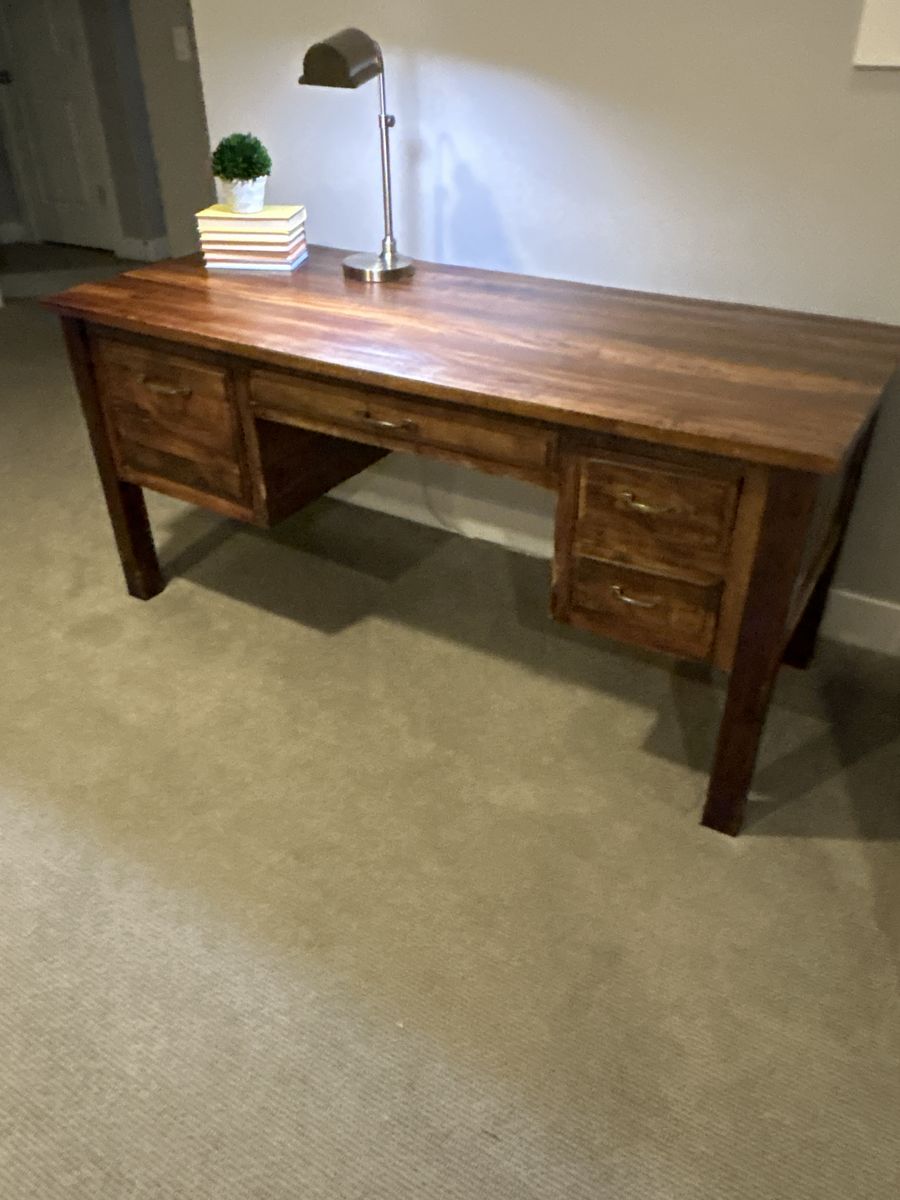 Pottery Barn reclaimed wood desk 
