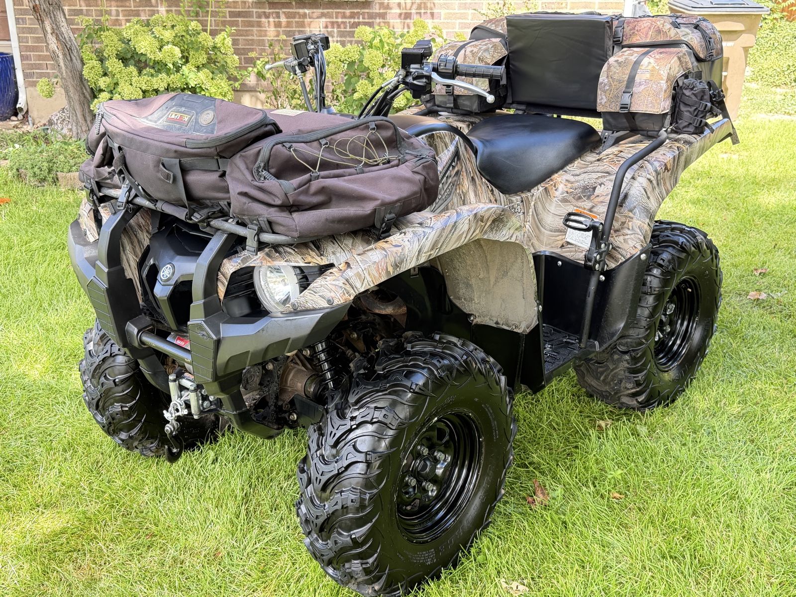 Yamaha Grizzly Camo ATV with Storage Bags and Winch - Used Excellent