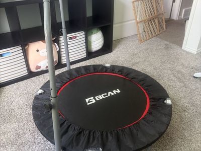 BCAN Rebounder Fitness Trampoline with Adjustable Handlebar