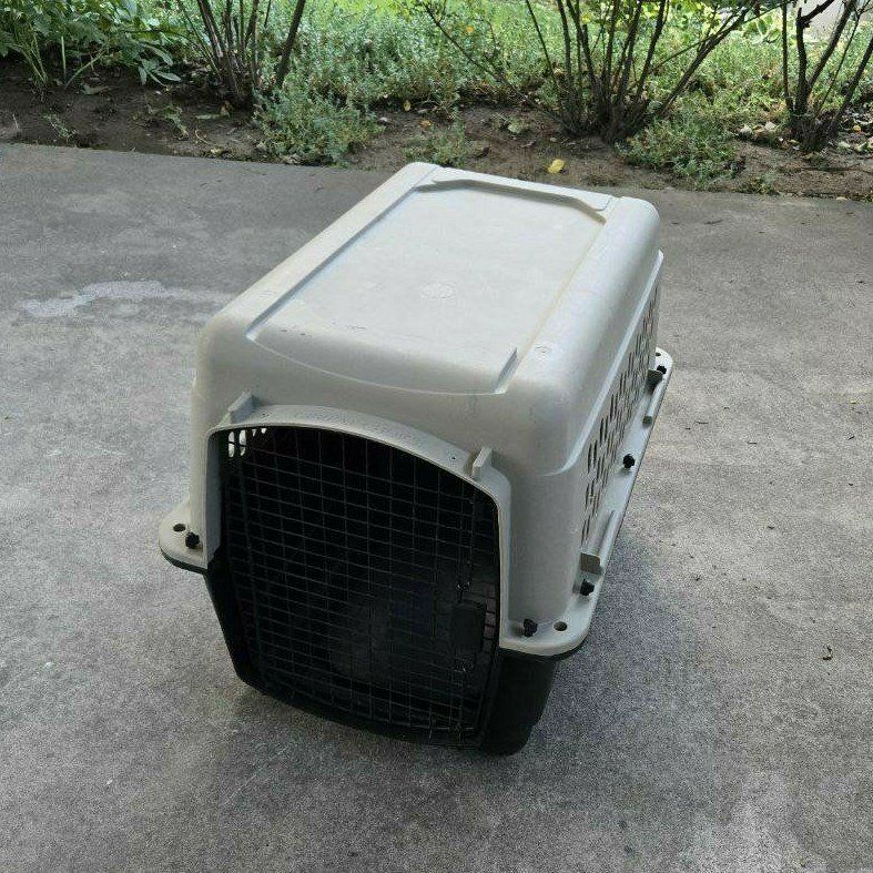 32" Medium Grreat Choice Plastic Dog Kennel Pet Cage Crate Travel Airline Friendly