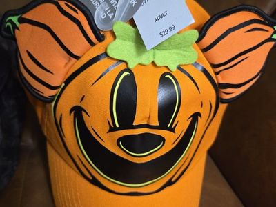 Disney Mickey Mouse Pumpkin Patch Glow in the Dark Adult Baseball Cap