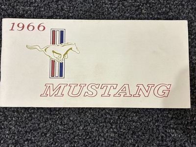 Vintage 1966 Ford Mustang Owner's Manual Booklet